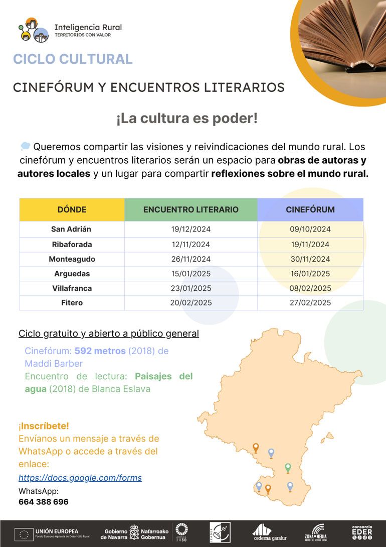 Cinefórum y encuentros literarios Inteligencia Rural