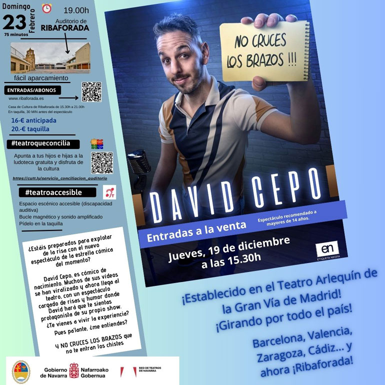 Espectáculo ‘No cruces los brazos’ con David Cepo