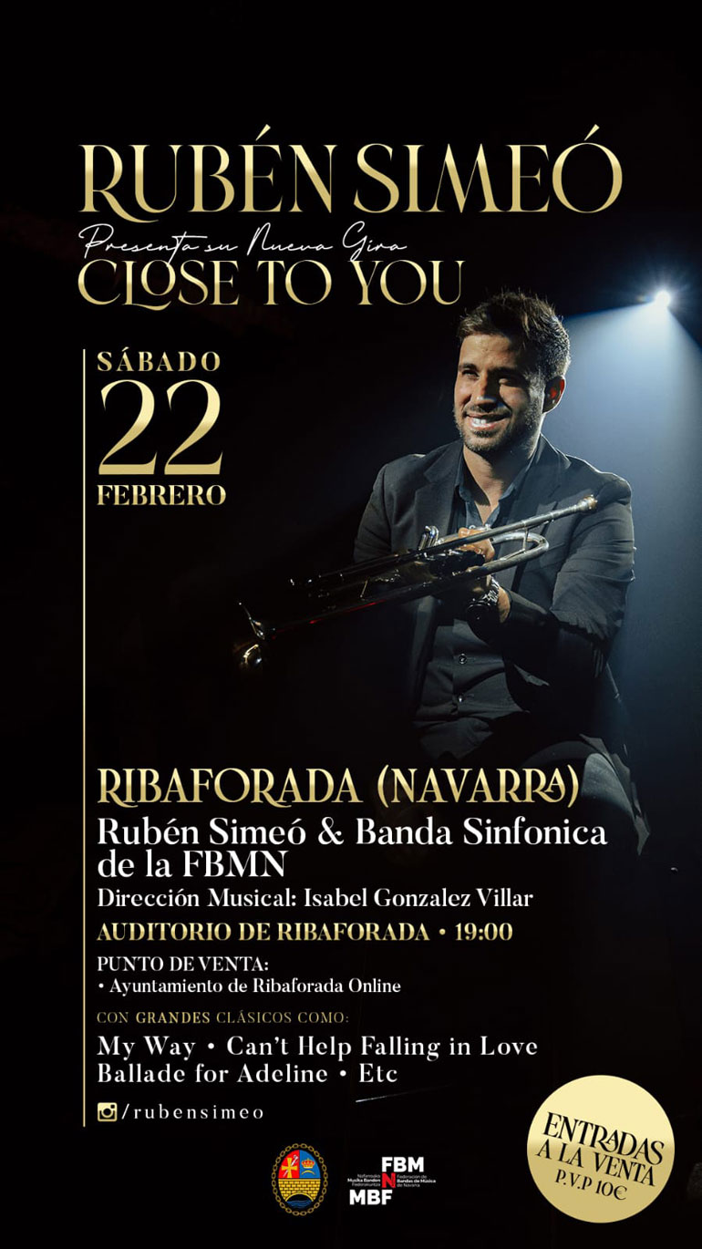 Concierto ‘Close to you’ del trompetista Rubén Simeó
