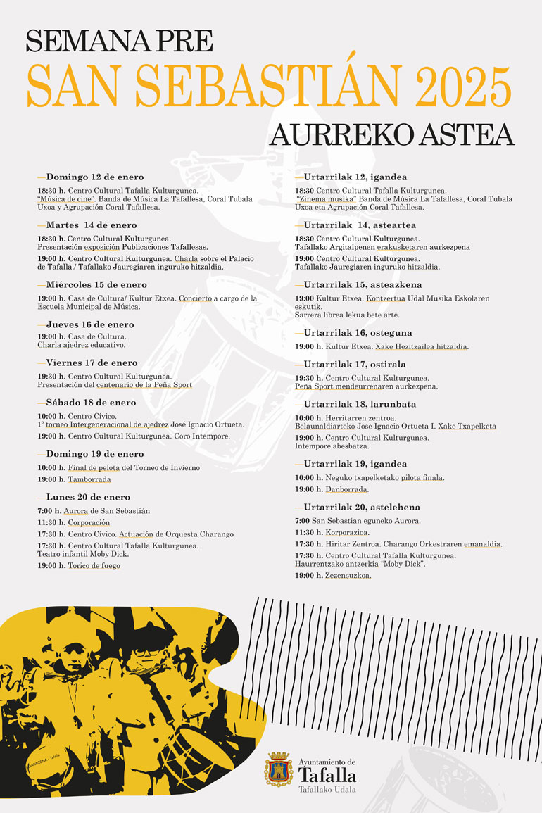 Semana Pre San Sebastián 2025 en Tafalla