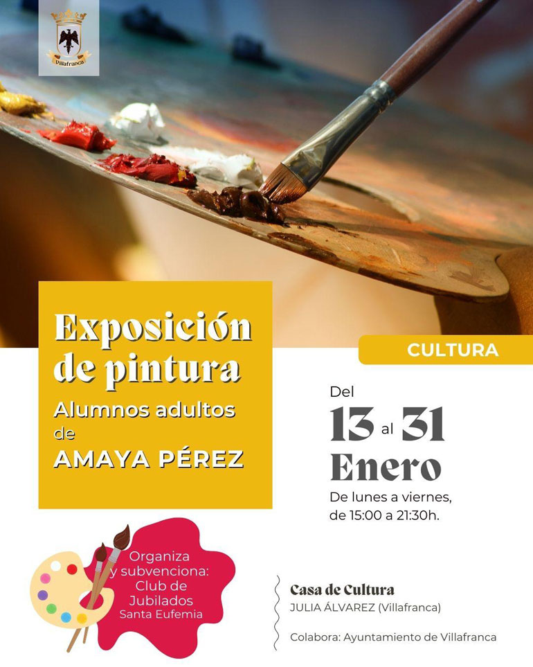 Exposición de pintura de los alumnos adultos de Amaya Pérez