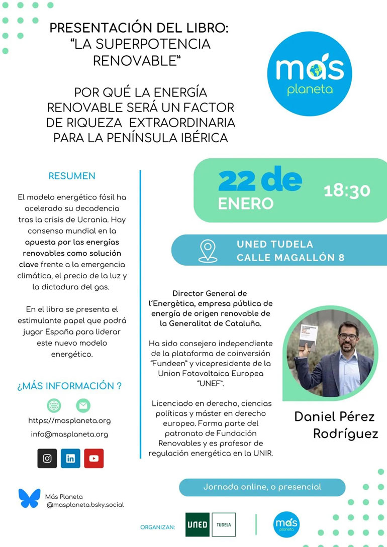 Presentación del libro ‘La superpotencia renovable’ de Daniel Pérez Rodríguez