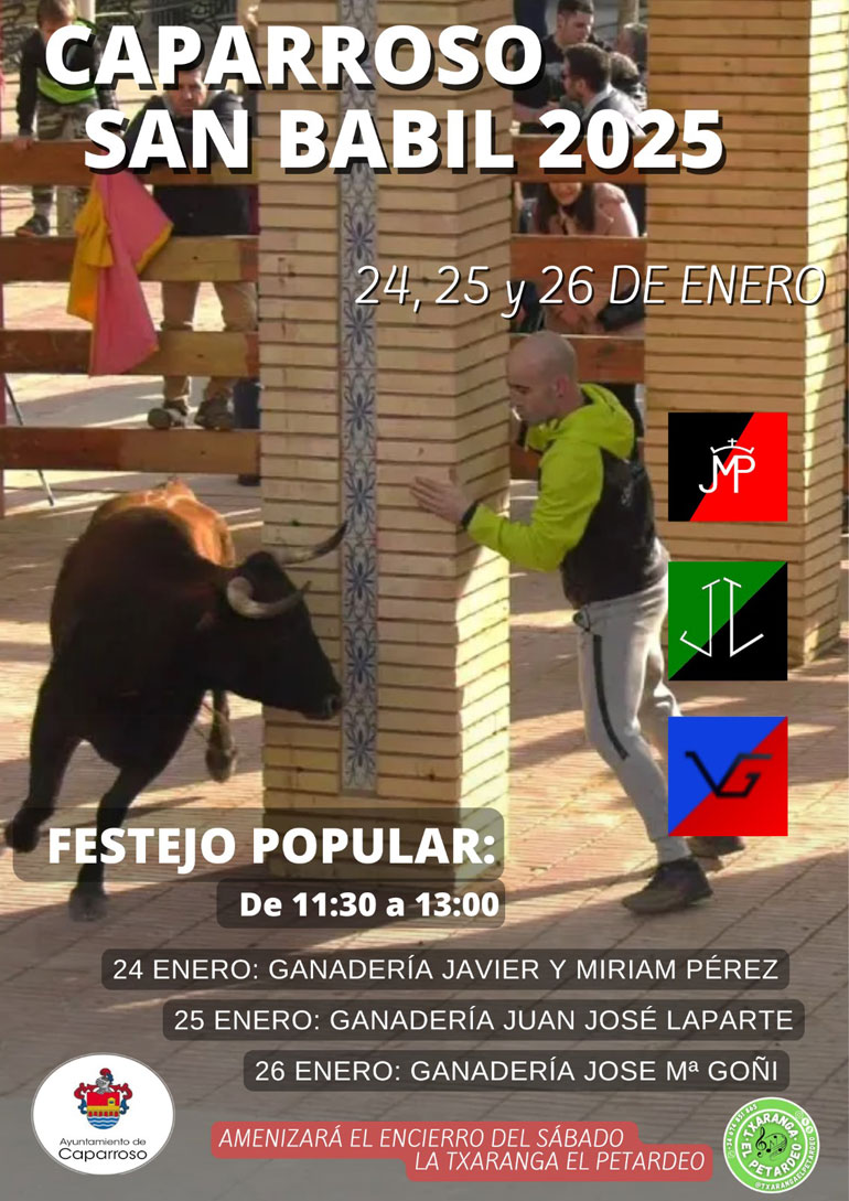 Fiestas de San Babil 2025 en Caparroso festejos populares