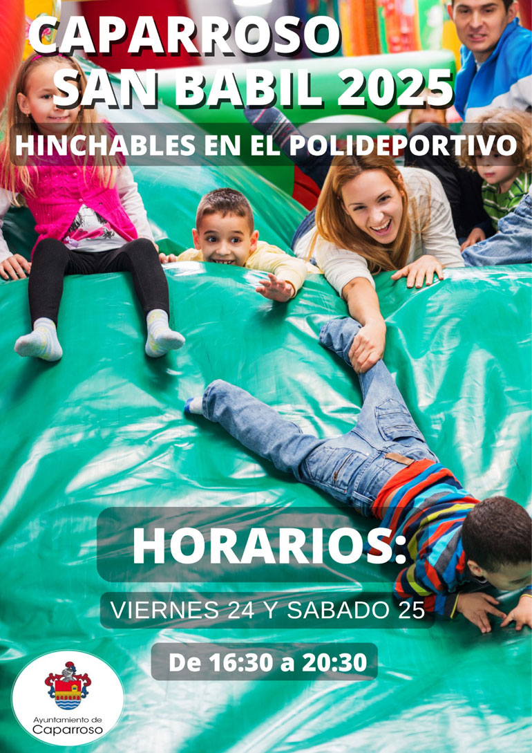 Fiestas de San Babil 2025 en Caparroso hinchables