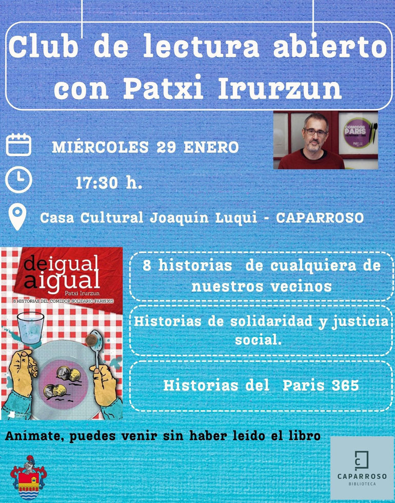 Club de lectura abierto con Patxi Irurzun