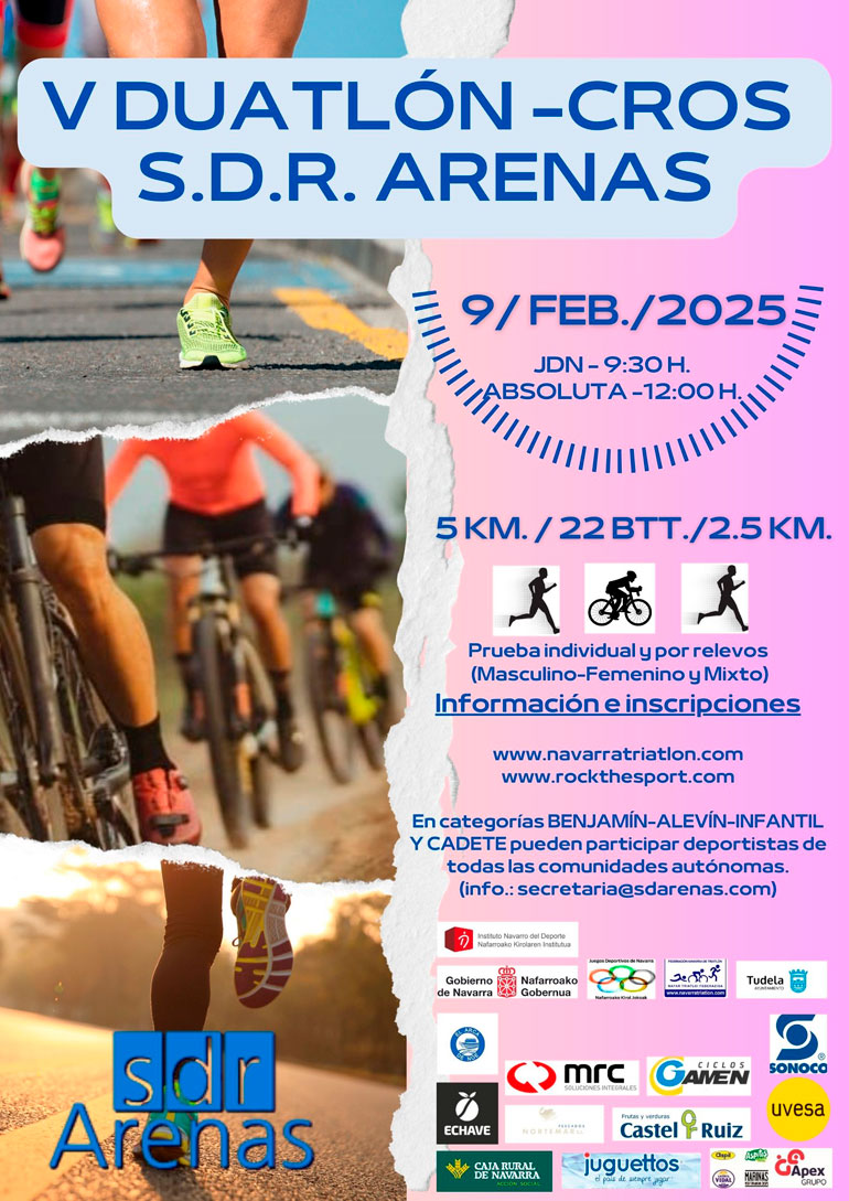 V Duatlón-Cros SDR Arenas 2025 en Tudela