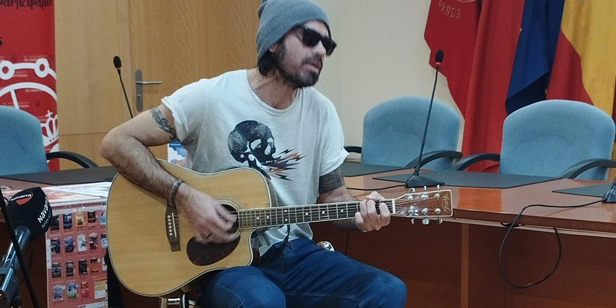 Flaco Pellegrino participó en la presentación del programa cultural de Ribaforada