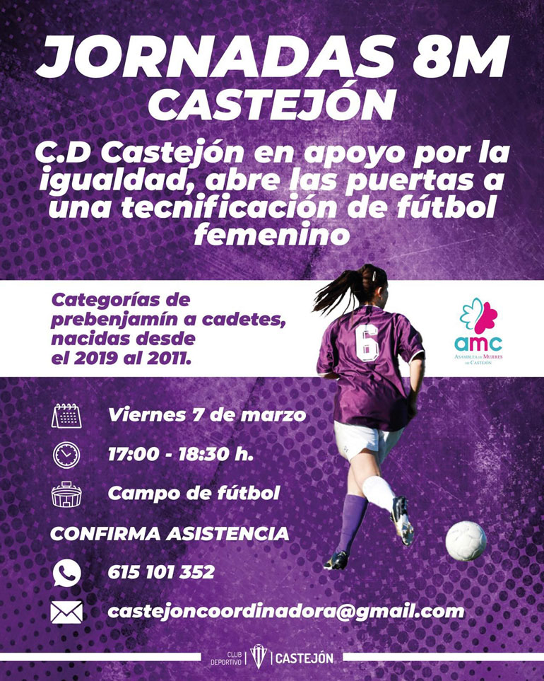 Jornadas 8M en Castejón ‘Tecnificación de Fútbol Femenino’