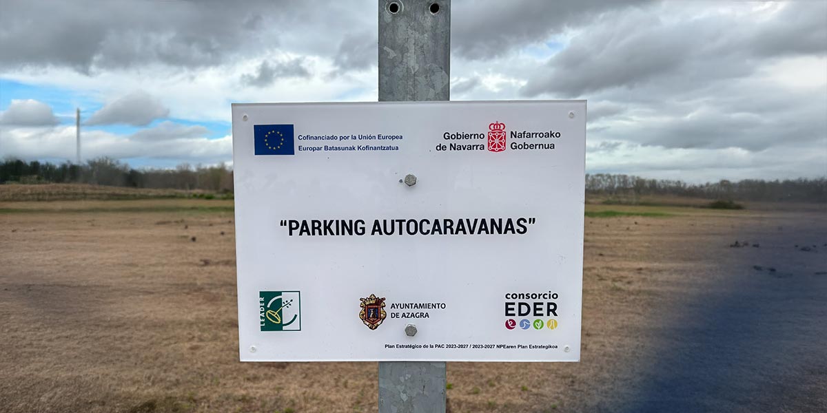 El Ayuntamiento de Azagra inaugura un área de estacionamiento para autocaravanas en La Barca 2