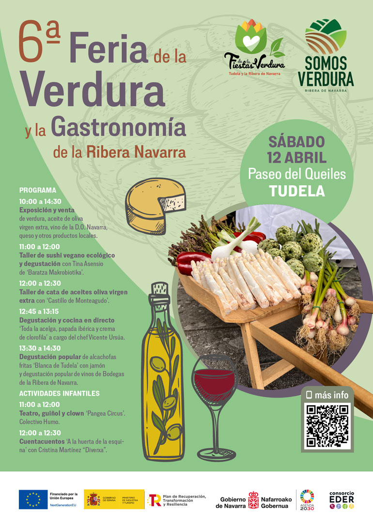 6ª Feria de la Verdura y la Gastronomía de la Ribera Navarra 2025 en Tudela programa