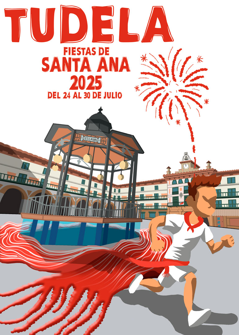 ‘Faja Revuelta’ de Adrián Pérez ha sido elegido cartel de las Fiestas de Santa Ana 2025 en Tudela