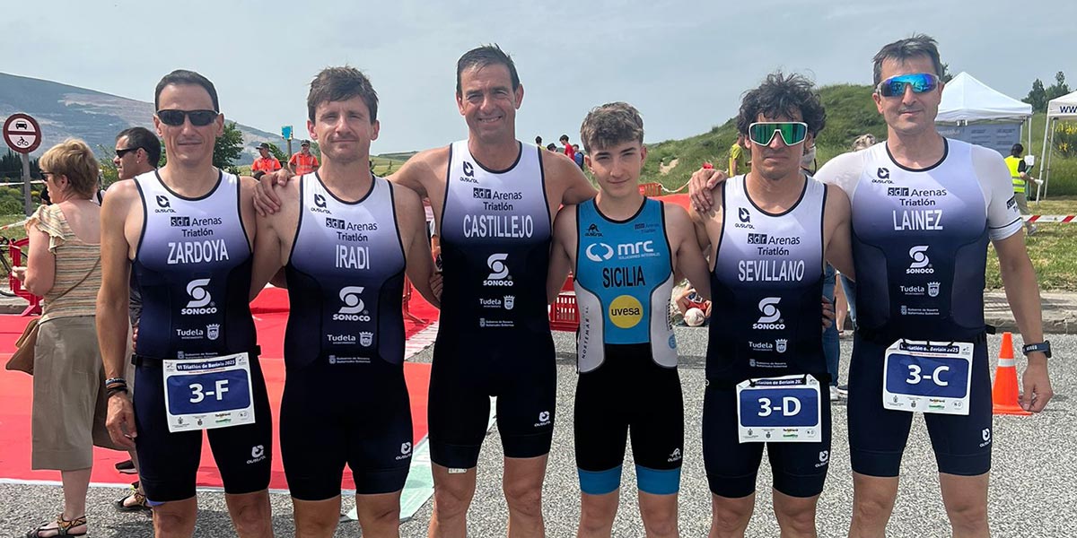 Triunfos del Arenas Triatlón en Mutriku y Beriain con podio cadete y gran papel del equipo élite 7