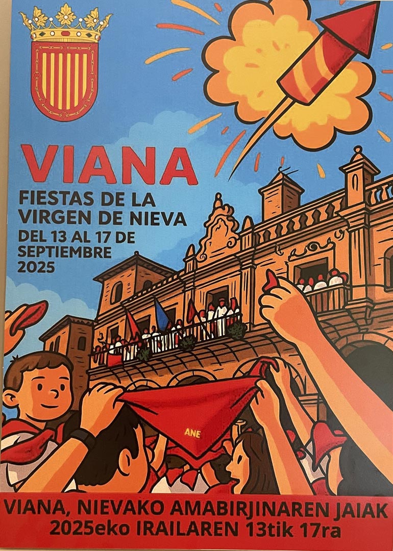 Cartel fiestas de septiembre de Viana 2025