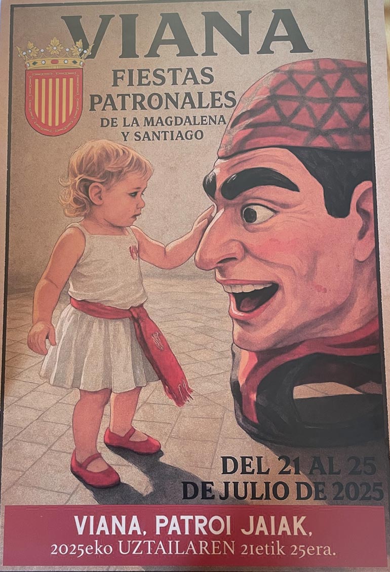 Cartel fiestas de julio de Viana 2025