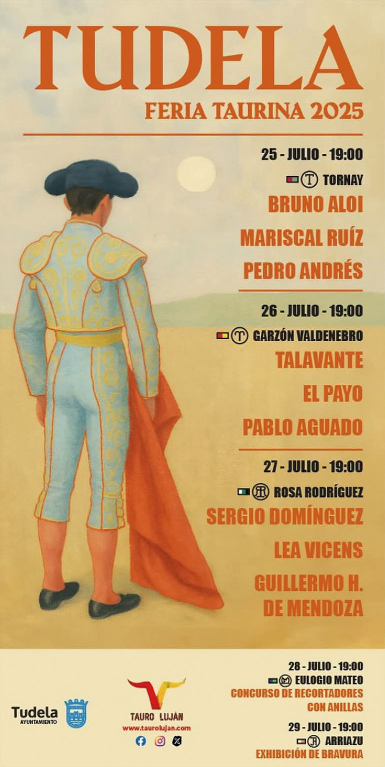 Cartel de la Feria Taurina Tudela 2025