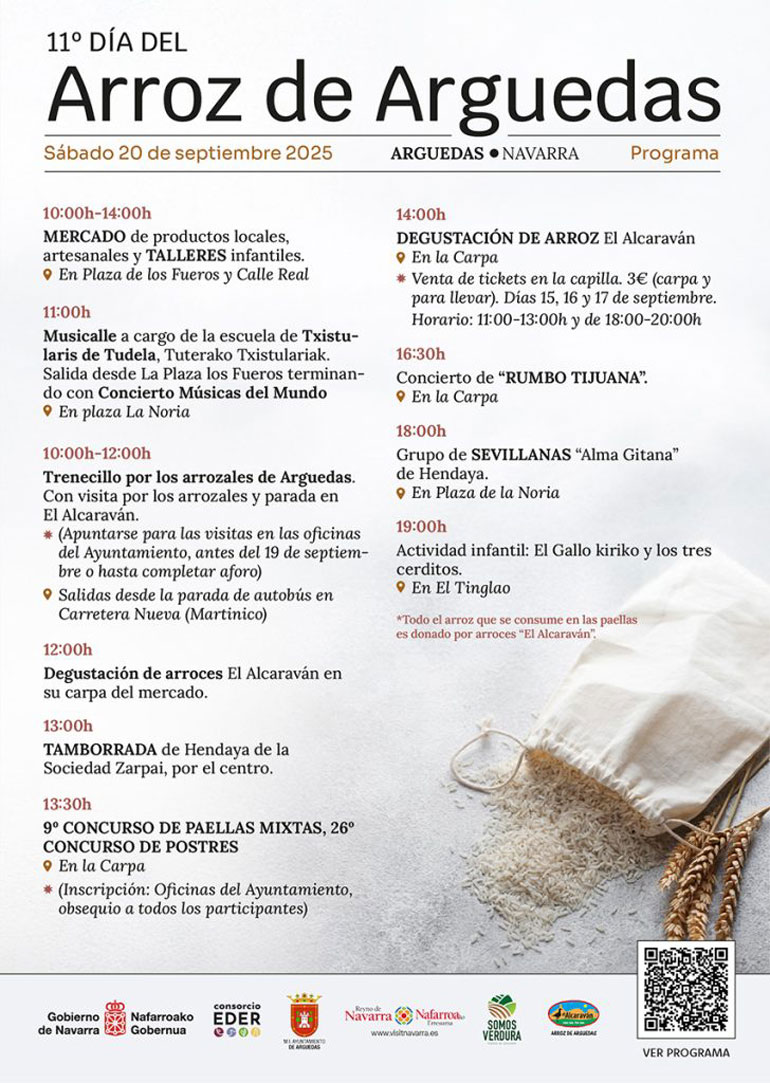 Día del Arroz de Arguedas 2025 programa