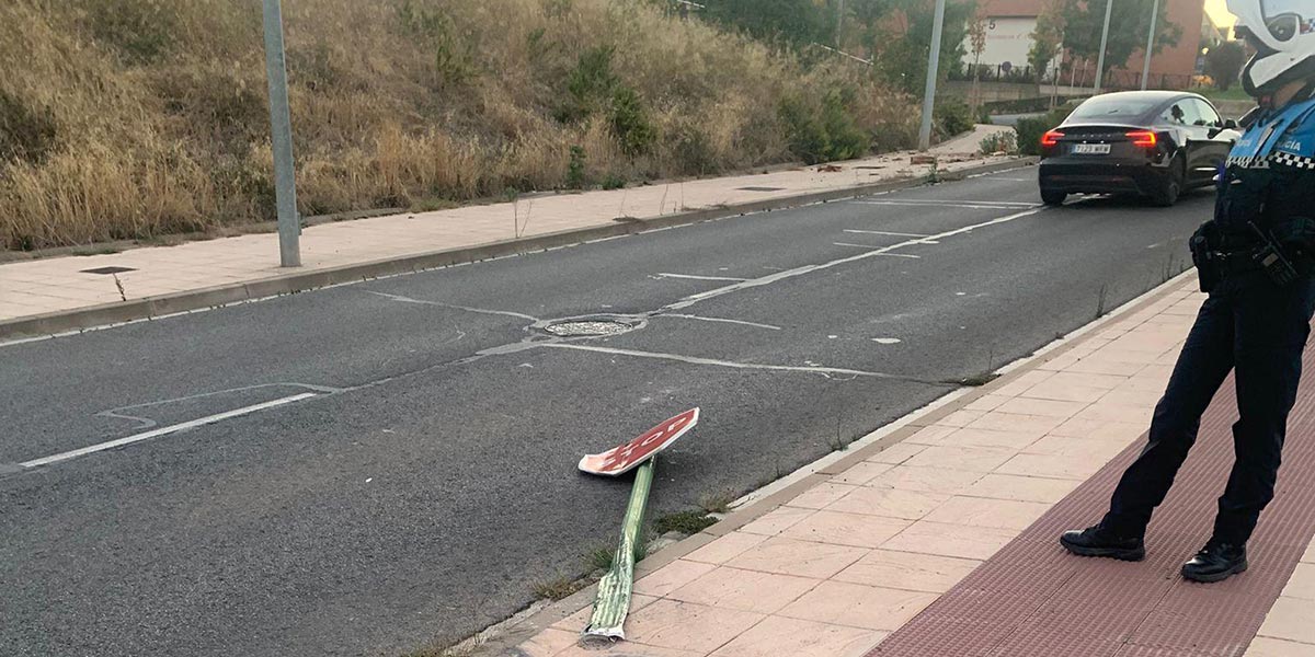 Accidente con daños en Carretera Alfaro