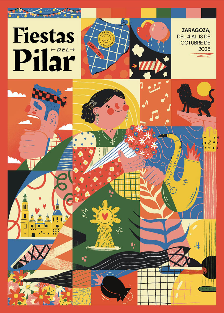 Cartel oficial de Carrera Solidaria Cruz Roja - Pilar 2025 — 5 de octubre de 2025 en Zaragoza, Zaragoza
