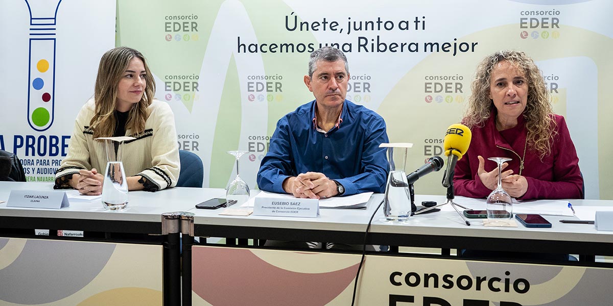 Consorcio EDER y el Clúster Audiovisual de Navarra (CLAVNA) presentaron este miércoles en Tudela la tercera edición de La Probeta 
