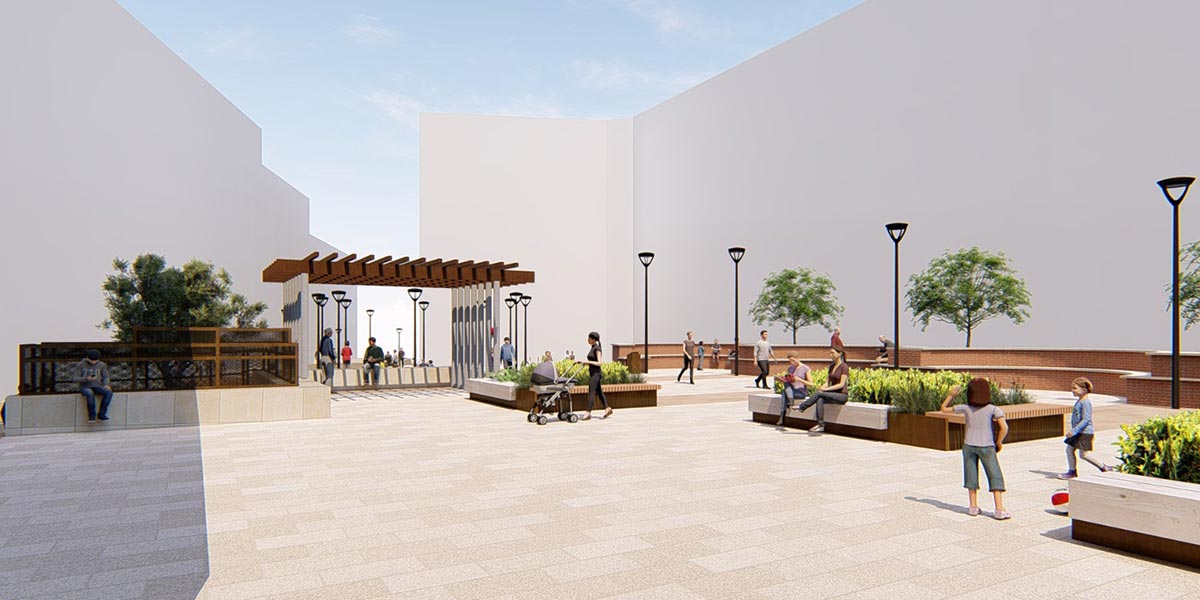 Así quedará la plaza Sancho el Fuerte de Tudela tras las obras de accesibilidad 3