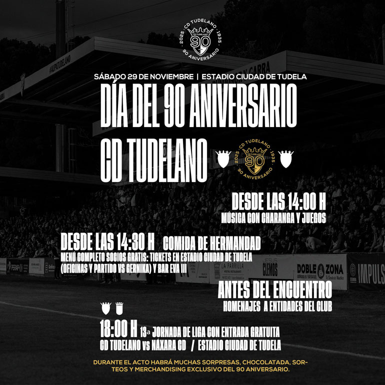 Celebración del 90 aniversario del CD Tudelano
