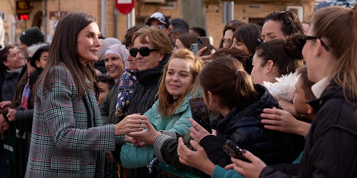 La Reina Letizia, a su salida de la proyección