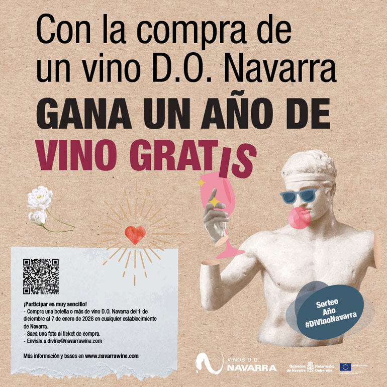 Gana un año de vino D.O. Navarra con la promoción navideña ‘Año #DiVinoNavarra’