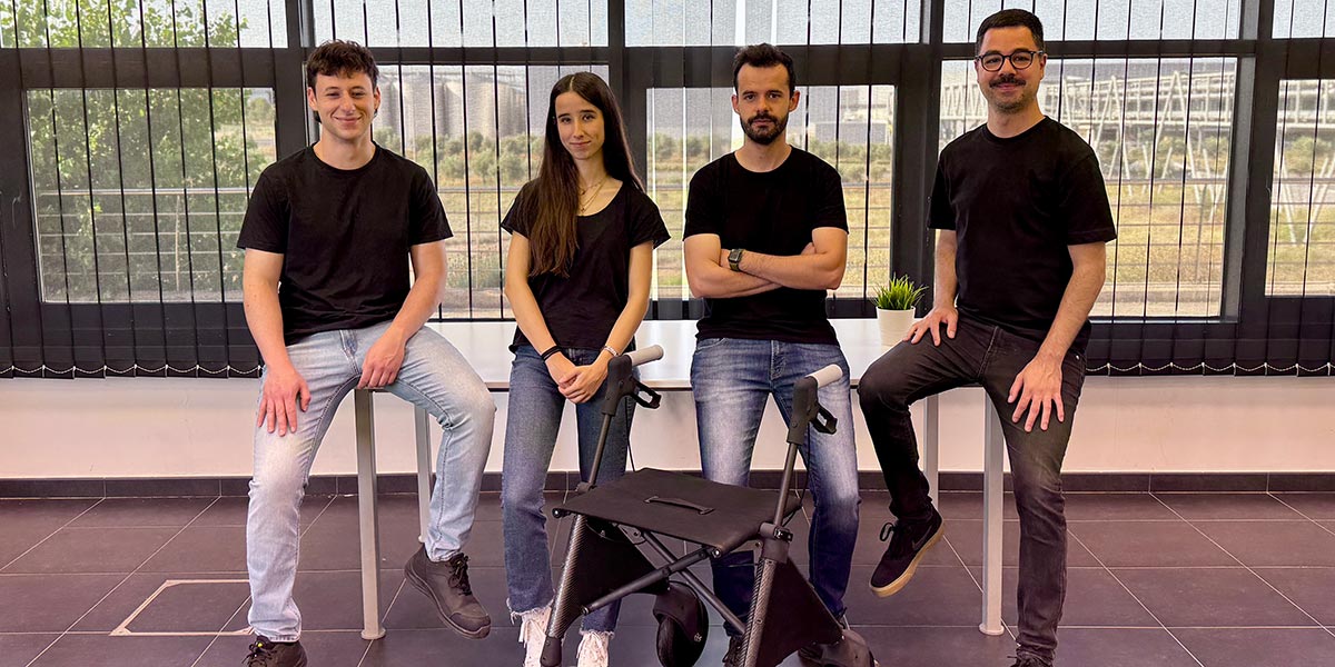 Equipo de Darwin Biomed: Jesús Cornago, Amaya Álvarez, Alberto Estella y Adrián Jiménez