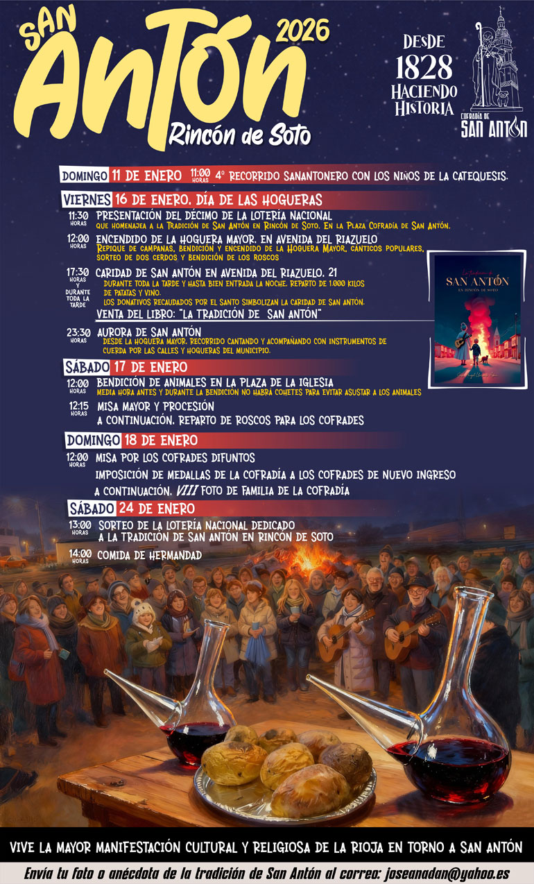 Programa de las Fiestas de San Antón en Rincón de Soto 2026