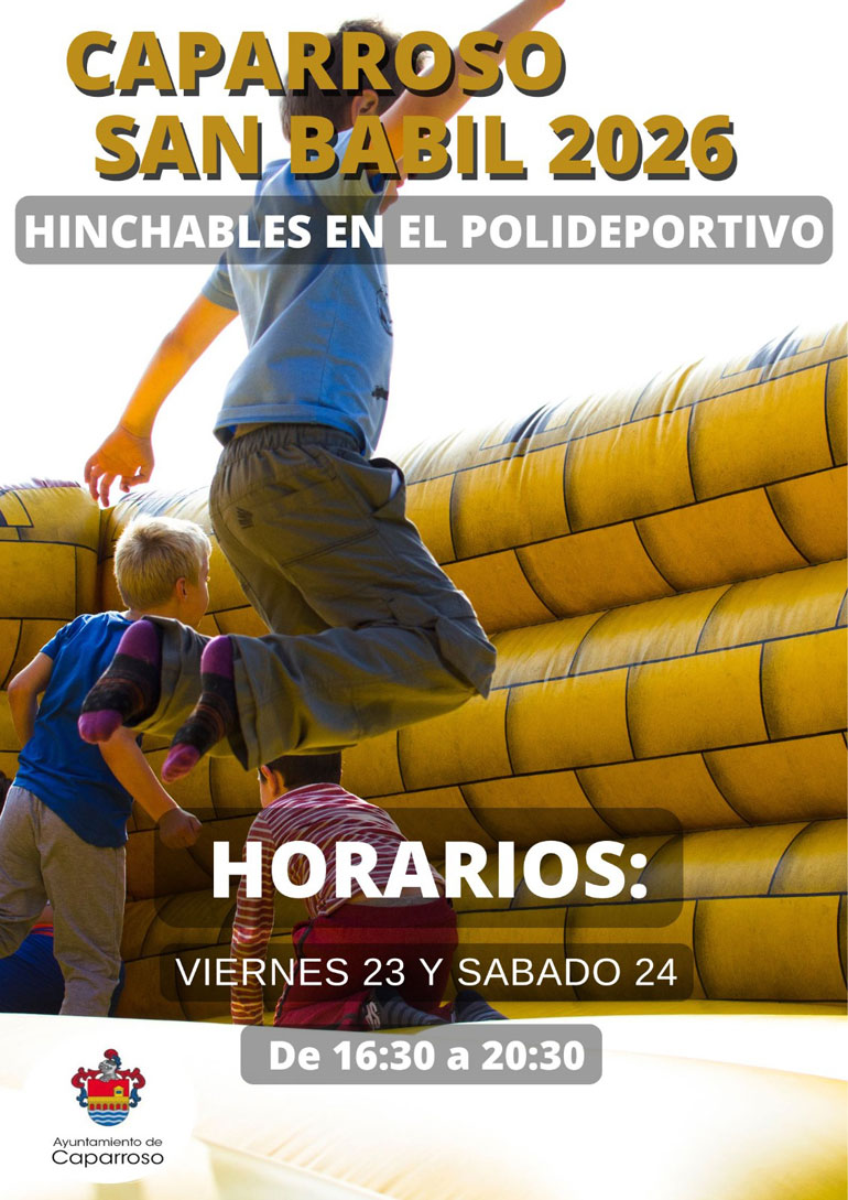 Programa de las Fiestas de San Babil en Caparroso 2026 hinchables