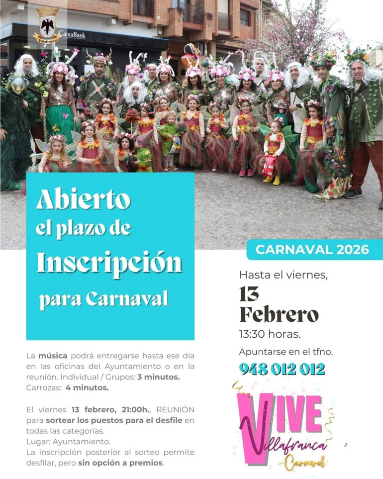 Carnaval en Villafranca 2026
