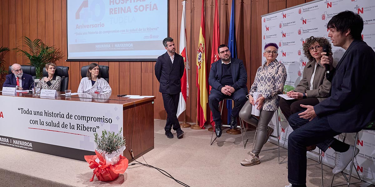 Momento del acto de 40º aniversario del Hospital Reina Sofía de Tudela