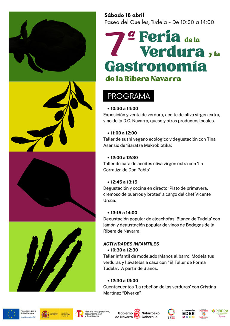Feria de la Verdura y la Gastronomía de la Ribera Navarra en Tudela 2026 programa