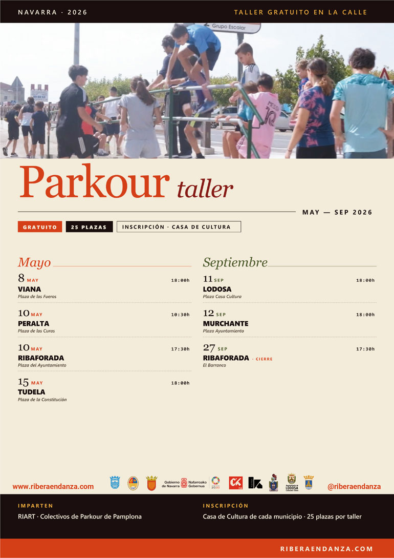 VIII Festival Ribera en Danza 2026 taller de parkour