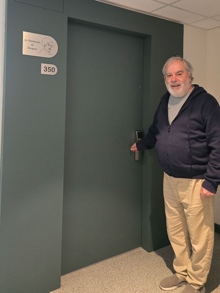 José Domínguez Gonzálvez, sobrino bisnieto de Gustavo Adolfo Bécquer, en su reciente visita a Fitero 4