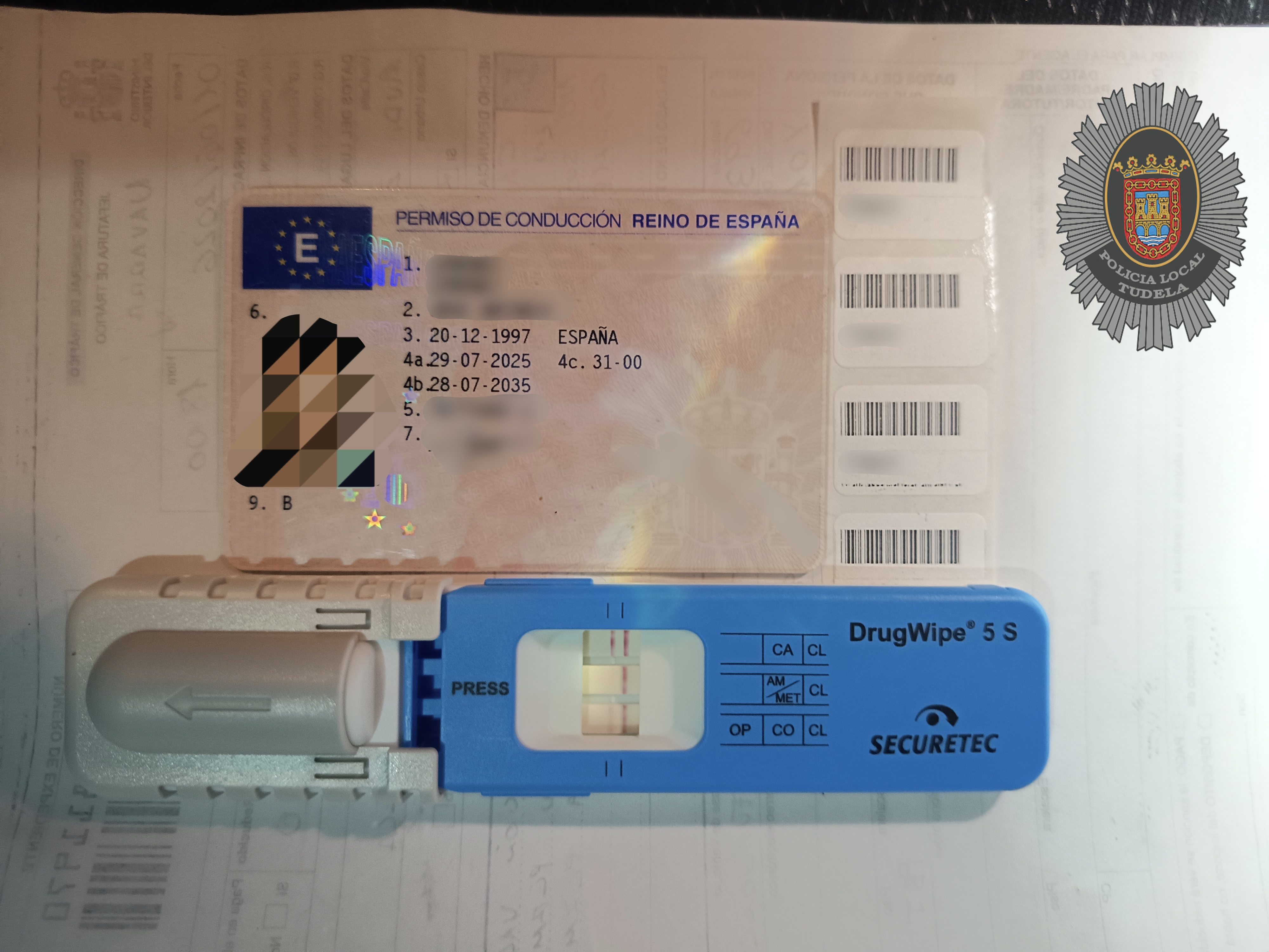 Positivo indiciario en drogas al volante