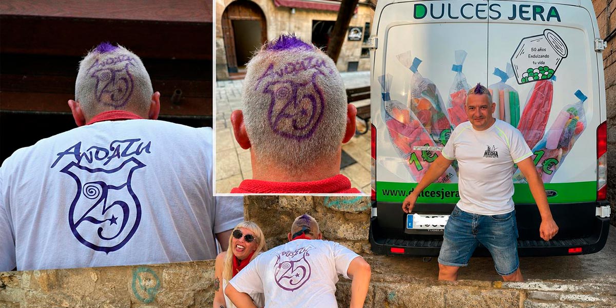 En 2024, el peinado conmemoraba el 25 aniversario de la peña Andatu, coincidiendo con las primeras fiestas de Raúl García Barea como integrante